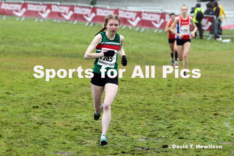Junior women, National Cross Country Relay Champs., Berry Hill Park, Mansfield.  Photo: David T. Hewitson/Sports for All Pics